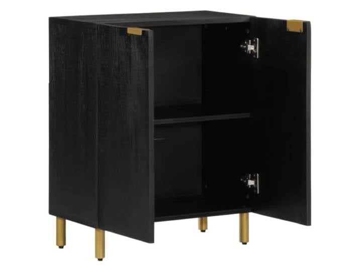 YUTAASU Sideboard Schwarz 60x33x75 cm Holzwerkstoff