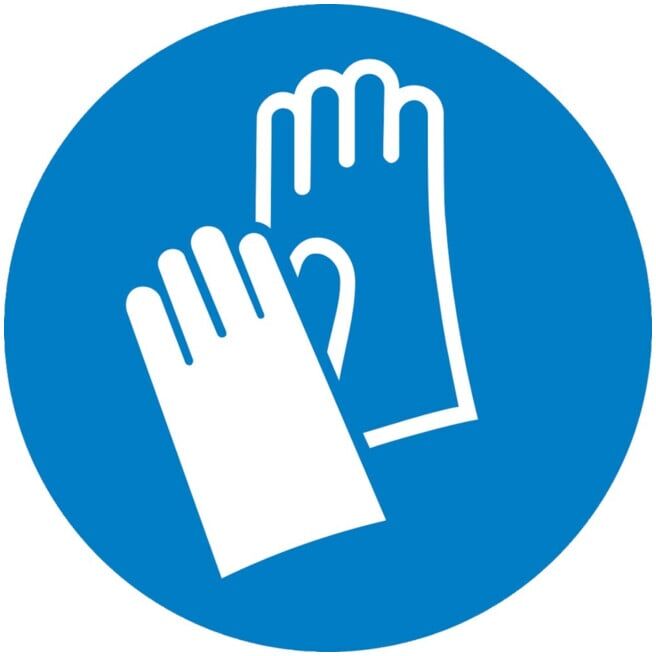 SafetyMarking Panneau d'obligation Aluminium D200 mm Utiliser protection des mains ; wolk (11.0496)