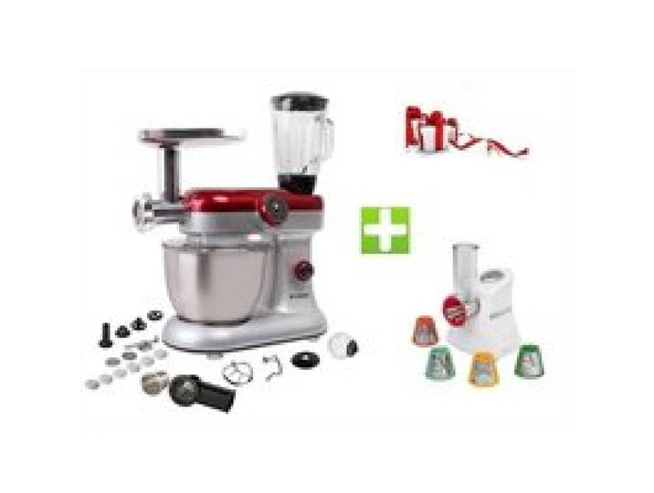Le Pack Robot Pétrin Pâtisser Multifonctions Kitchen Mix KM284MEX Professional - Kit Tranchoir-Râpe + Magic Hachoir Multi Express