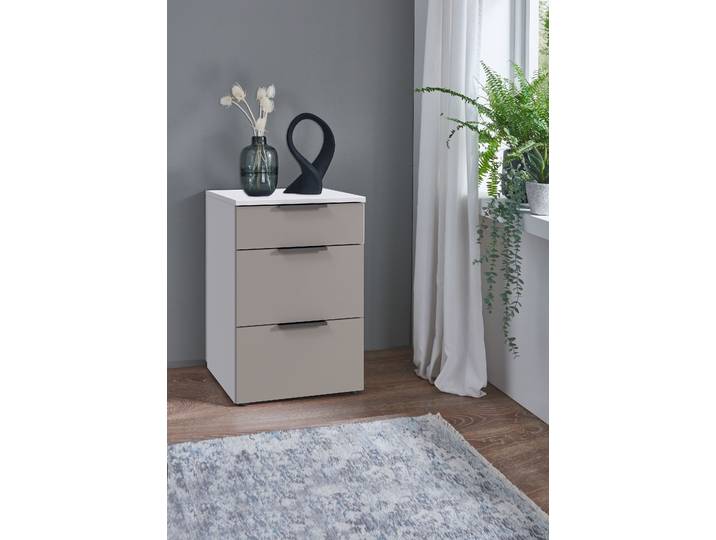 Nachtkommode Level36 41 x 61cm Grau/Weiß/Saharagrau/Weiß