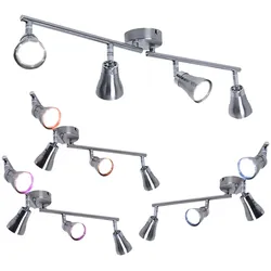 Farbwechsel Decken Strahler dimmbar Lampe Fernbedienung im Set inklusive RGB LED-Leuchtmittel