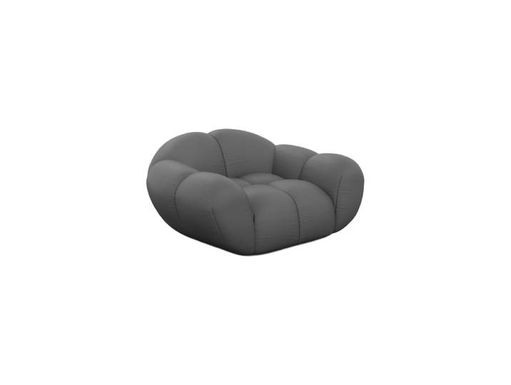 Design Echtleder Loungesessel „Levante“ Echtleder Dark Grey BLOOMINGLOFT Collection