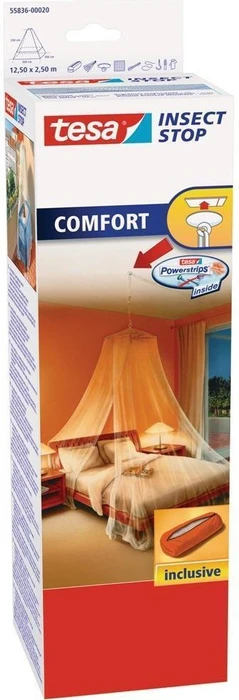 tesa Fliegengitter Insect Stop Moskitonetz COMFORT weiß 2,5 x 12,5 m