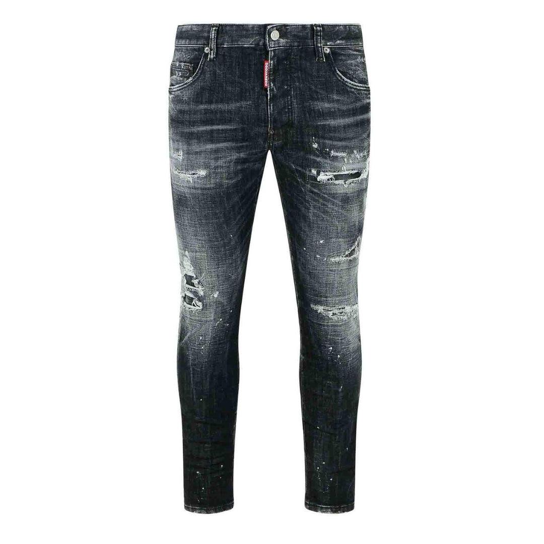 Dsquared2 Black Rocky Mountains Wash Skater Jeans