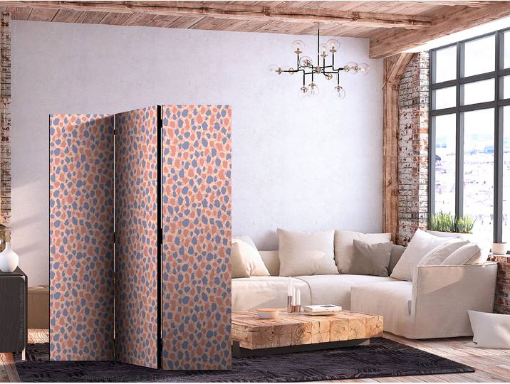 Paravent Giraffe Pattern 1-seitig Andere Pink/Pink 135 x 172cm