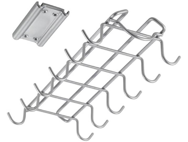 Deckenhaken METALTEX Slide-Hooks , grau, B:28cm H:13cm L:5cm, Metall, Haken, Deckenhaken, für Becher, Tassen, Polytherm Beschichtung, ausziehbar
