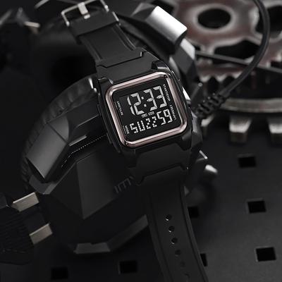 ModernMart Digital Sports Watch Waterproof LED Stopwatch Alarm For Men Boys black Sports Watch