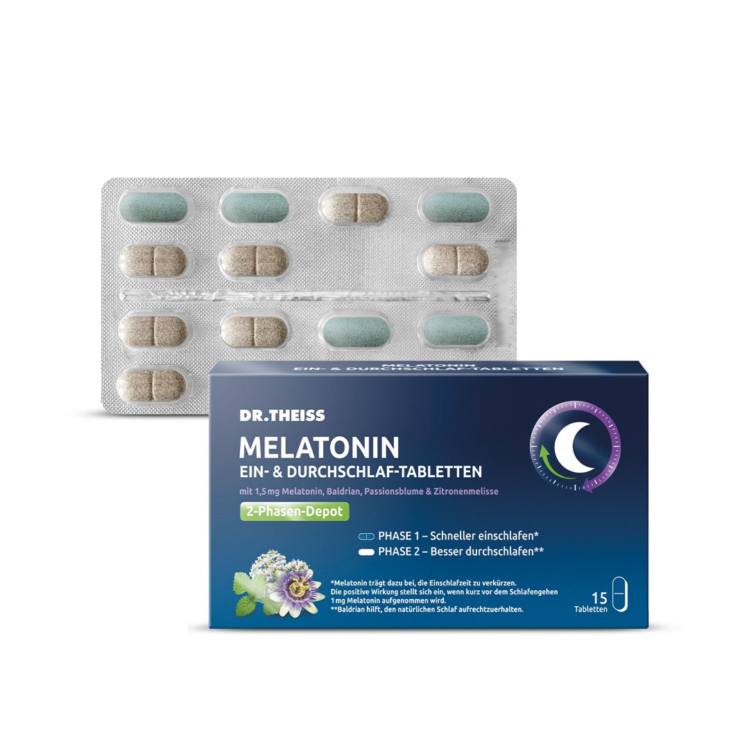 Dr.theiss Melatonin Ein- & Durchschlaf-Tabletten 15 St Tabletten