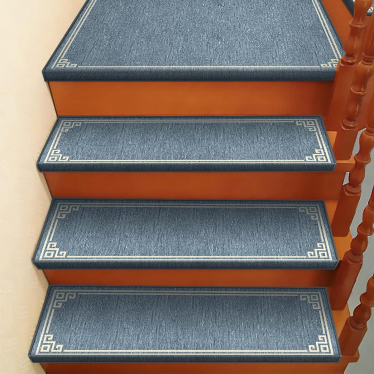 Set van 3 zelfklevende antislip trapmatten in grijs