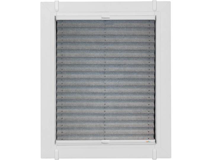 Plissee SUNLINES Young Style Energy Saving , silber (silberfarben, weiß), B:40cm H:75cm, Plissees, Plissee, nach Mass, mit Energiespareffekt, verspannt mit Simply-Fix Klemmträger
