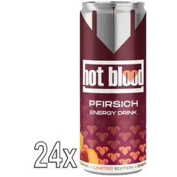 Hot Blood Pfirsich Energy Drink 24x 250ml