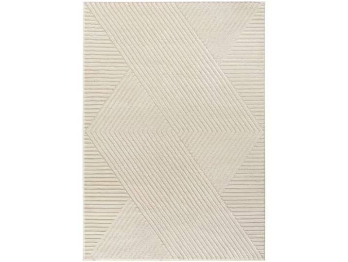 Tapis Saphir Crème - Moderne à Motifs Géométriques - Texture Soyeuse & Antistatique - Confort Haut de Gamme & Durable 200x290cm