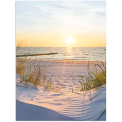 POSTER Strand - Sonne - Düne - Gras - Sand - Horizont Deko Wohnzimmer 60x80 cm