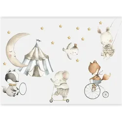 Artgeist, Tapete, Fototapete - Animals for Children (Watercolour) (450 x 315 cm)