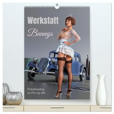 Werkstatt Bunnys (hochwertiger Premium Wandkalender 2027 DIN A2 hoch), Kunstdruck in Hochglanz