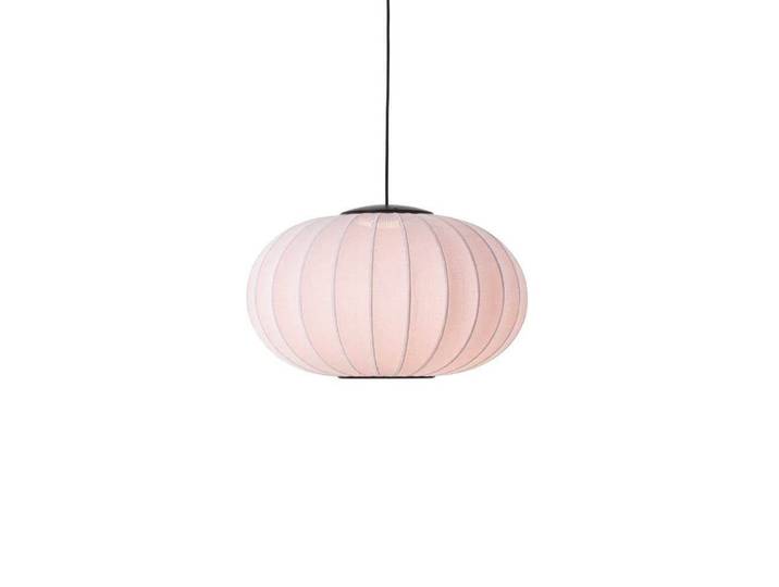 Knit-Wit 57 Oval LED Pendelleuchte Light Rosa - Made By Hand - Schlafzimmer - Stoff / Textil