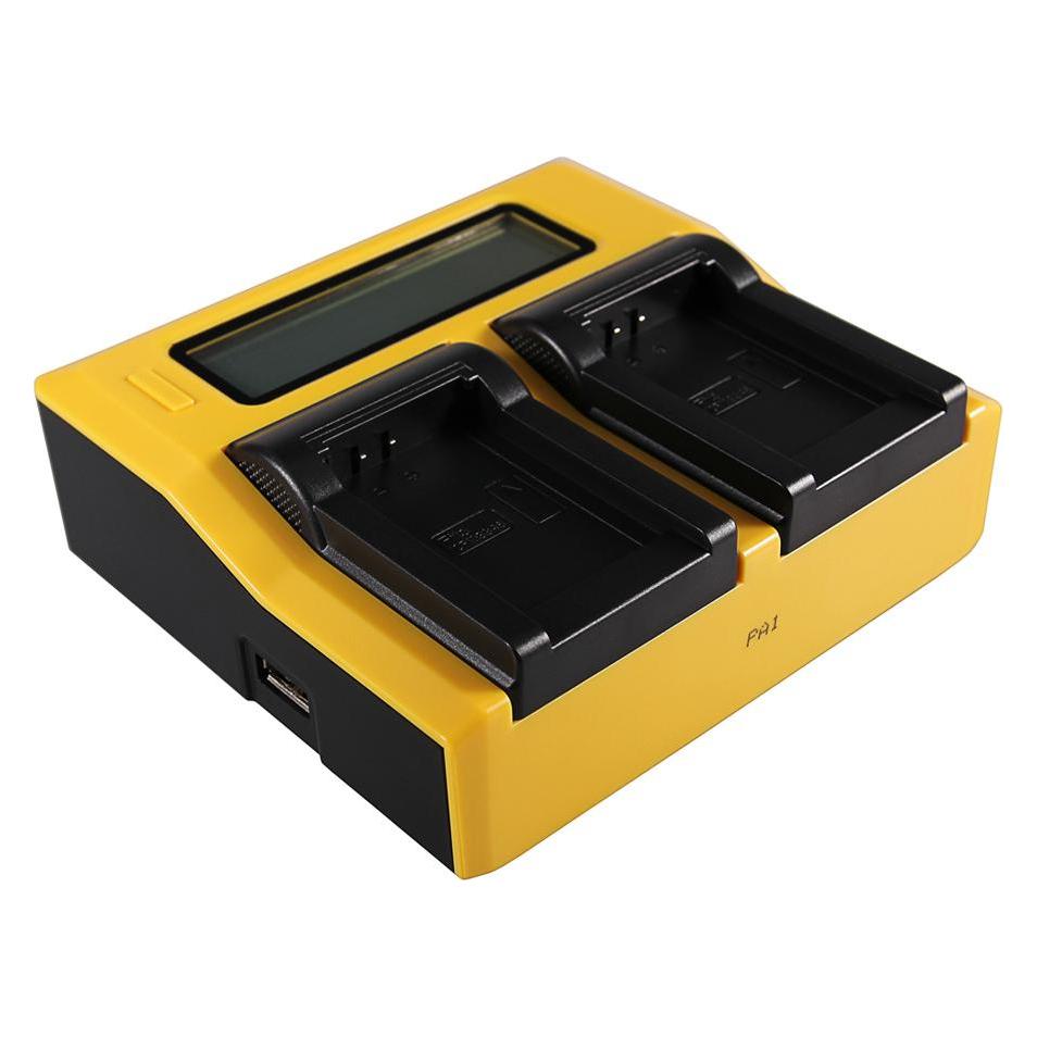 Patona Dual LCD USB Ladegerät f. Oregon ICP103446 Scientific ATC9K (Kamera Akku Ladegerät) (34681937)