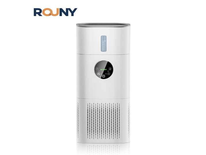 Purificateur d'air 2 en 1 avec humidificateur combiné pour les allergies à la maison et les poils d'animaux, les fumeurs dans la chambre à coucher, filtre HEPA véritable H13, blanc