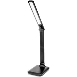 Platinet, Tischlampe, PDL194B Tisch-LED-Lampe Remus 5W dimmbar, Touch-Steuerung, USB-Anschluss, schwarz (250 lm)