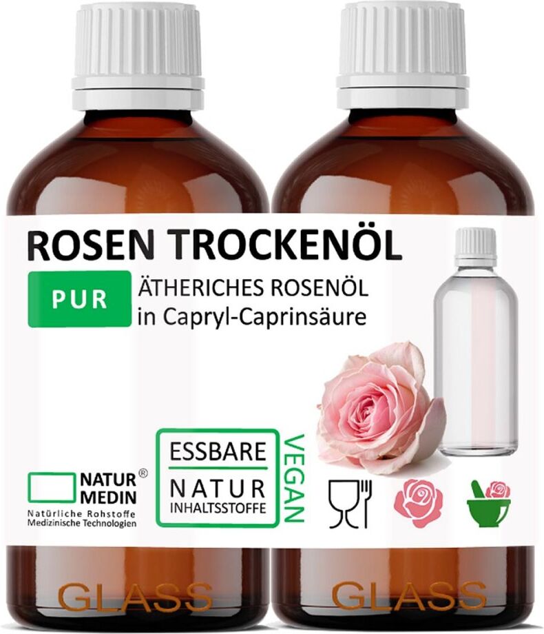 Naturmedin Gesichtsöl Rosen Trockenöl Glas