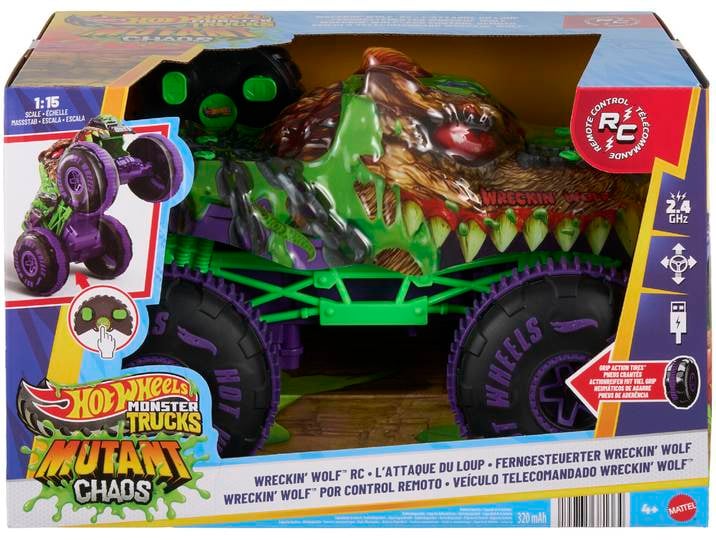 Hot Wheels Monster Trucks RC Wreckin Wolf