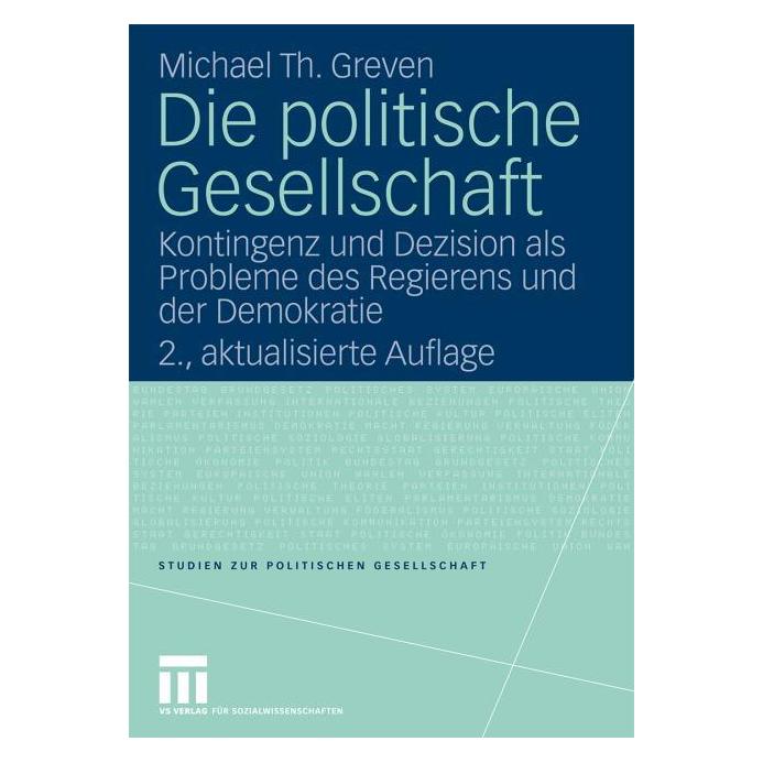 VS Die politische Gesellschaft (Deutsch, Hardcover, Michael Th Greven) (35139059)