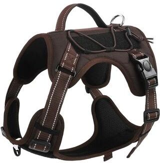Uplift Essentials Professional Tactical No Pull Reflective Dog Harness Vest coffee m