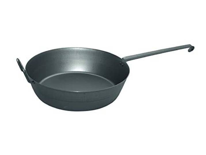 Riess, 0644-023, Eisenpfanne Tirol Ø 40cm, EISENPFANNE, Grau, Vol. (rec.): 8,0 Liter, Made in Österreich, LBH: 72,0x39,6x14,5cm, 2,738kg, Bratpfanne, Induktionskocher kompatibel, Kratzfest