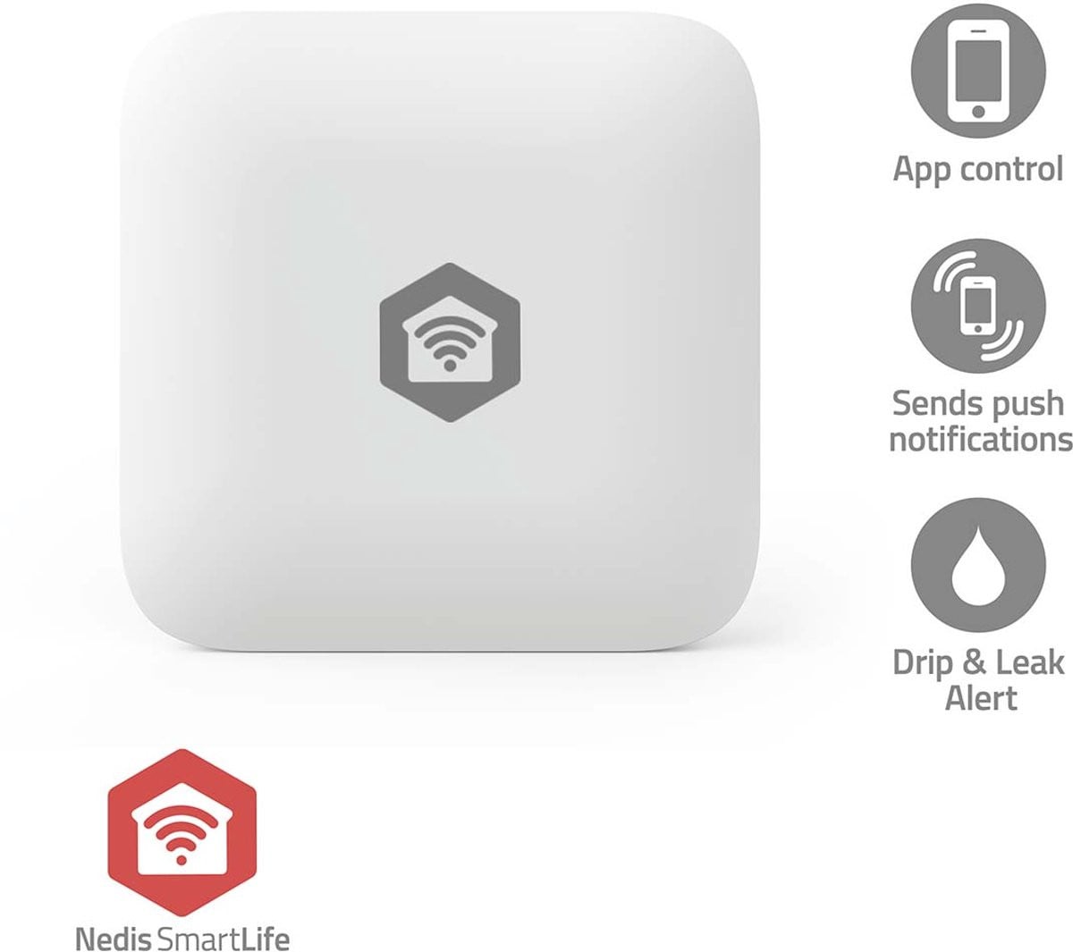 Nedis SmartLife Watermelder - Lekkagemelder - Zigbee 3.0 - Wit