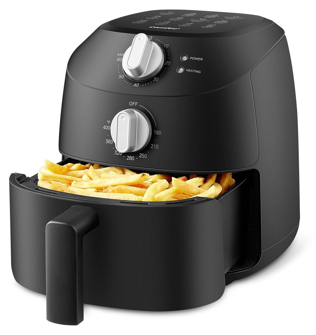 Dripio Heeteluchtfriteuse 2 liter 1150 watt zwart BPA-vrij