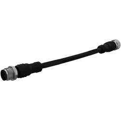 ABB M12-C00612 M12-Kabel 6 cm, geschirmt gerade, 5 x 0.34 mm2 und Abschirmung und M12-Stiftstecker mit Abschirmung auf Stift 3 (0 V DC)