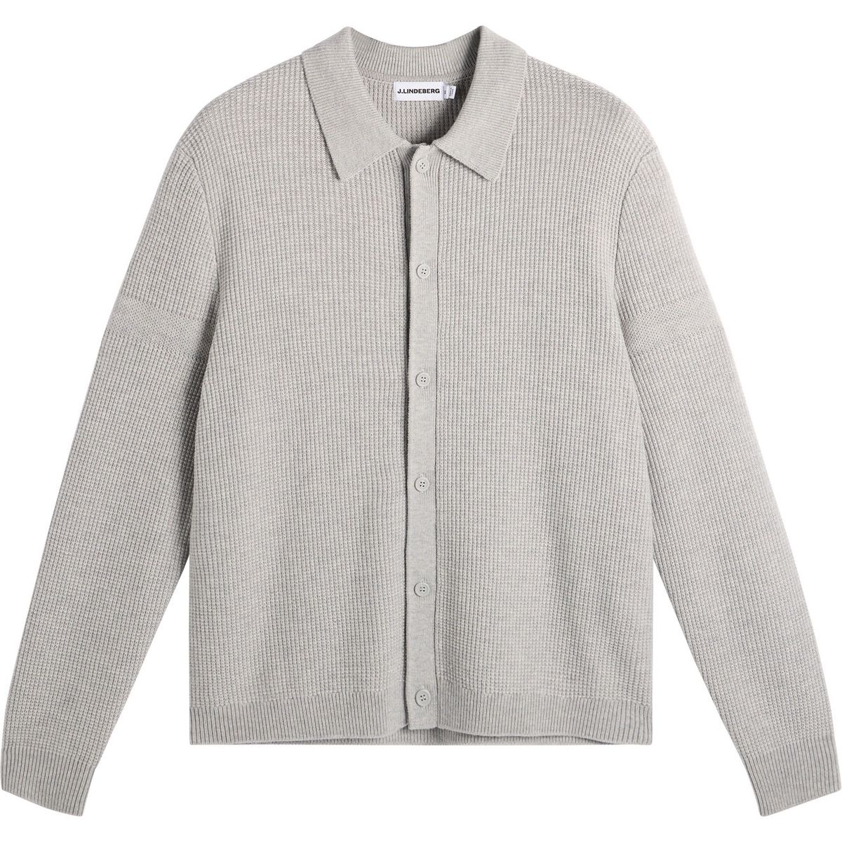 J.Lindeberg Willem Polo Cardigan light grey melange (U199) M FMKW16371-U199-M