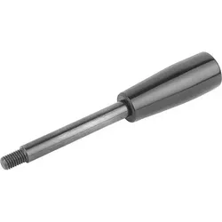 GRIFFSTANGE M12, L=100, D=14, FORM:E KONUSGRIFF, STAHL BRÜNIERT, KOMP:DUROPLAST SCHWARZ HOCHGLANZPOLIERT