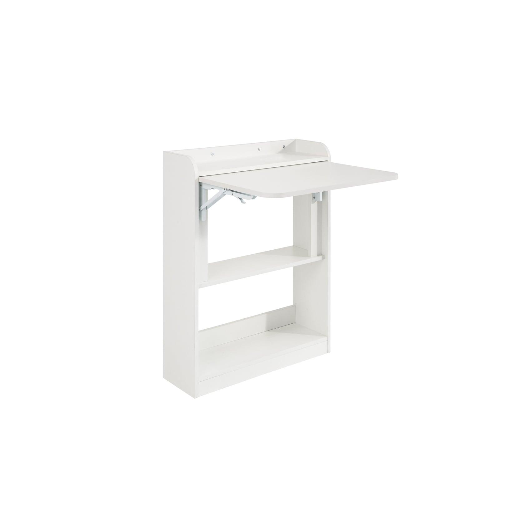 SoBuy Schreibtisch mit 1 Regal Weiß 64x57x82cm Funktional