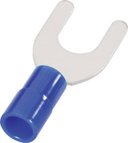Cimco 180174 Gabelkabelschuh 16mm² Loch-Ø=6.4mm Teilisoliert Blau