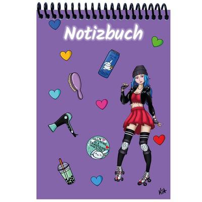 A 5 Notizblock Manga Enora, lila, liniert