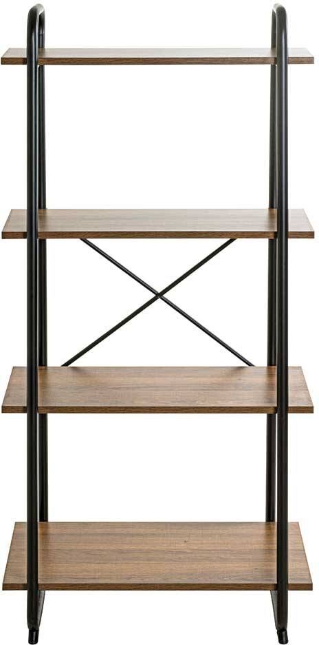 Pharao24.de Regal in modernem Design Holzoptik Eiche & Schwarz