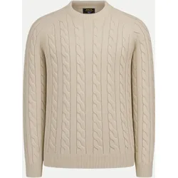 Zopfstrickpullover 1153-TAN SAND L