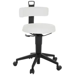 Bürohocker Top Work Flex Pu Weiß/Schwarz