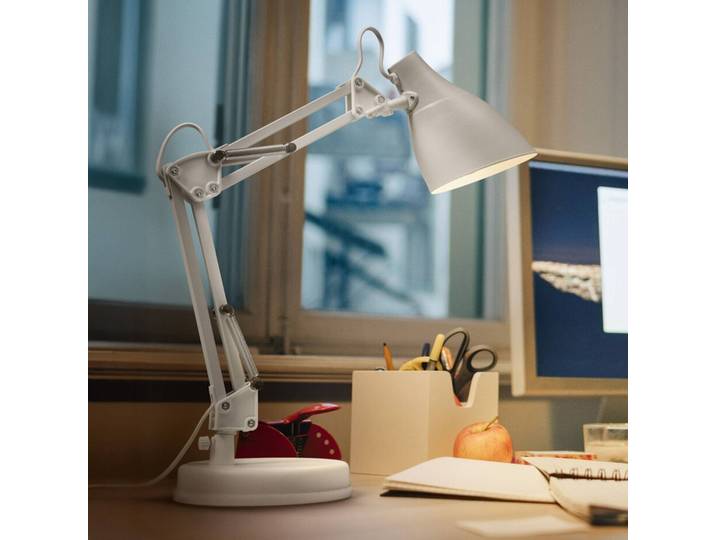 OSRAM Schreibtischlampe Office Line Desk Pear, weiß / opal, für Arbeitszimmer / Büro, Metall, Tischlampe