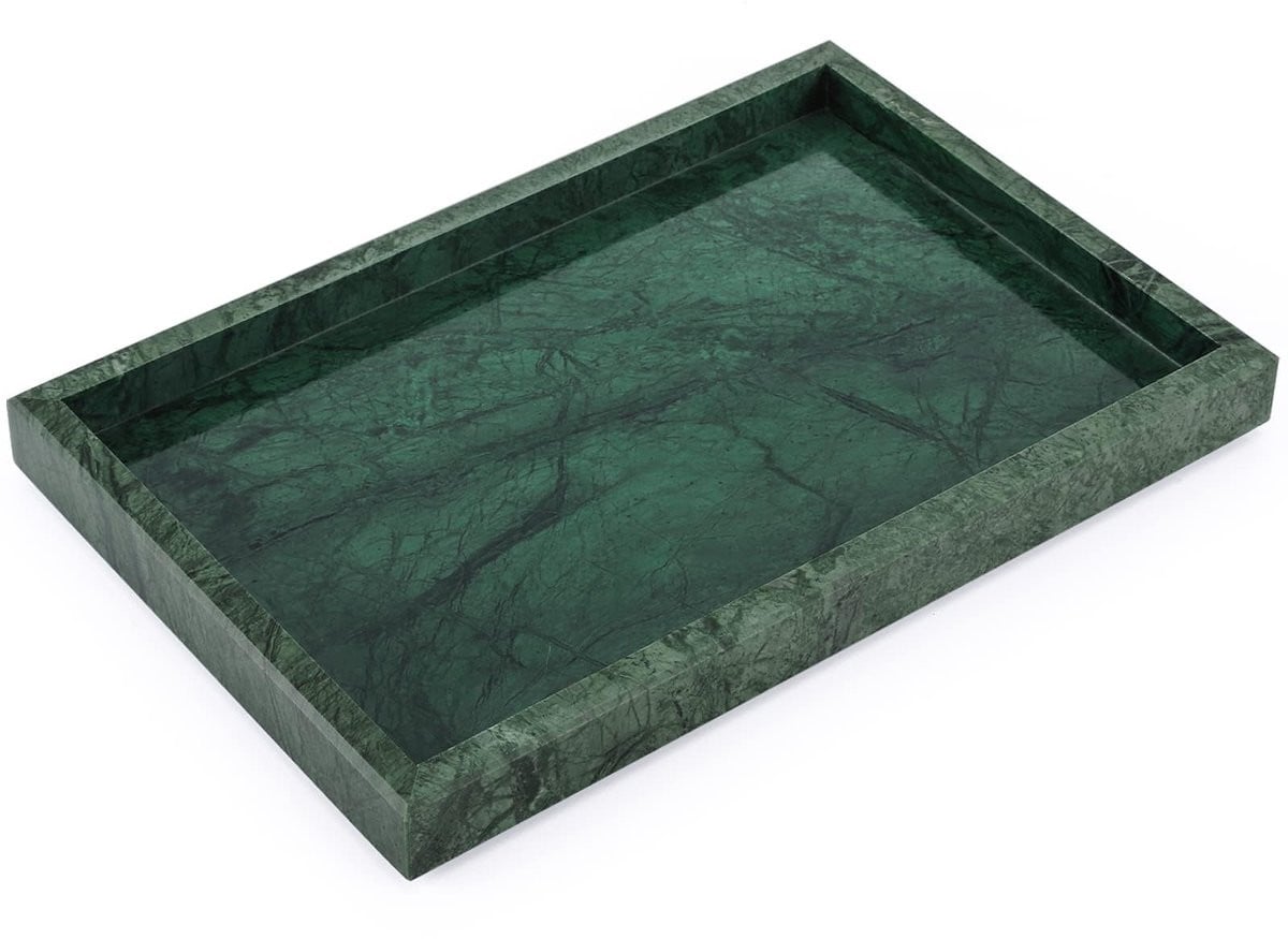 Unyqoos Handgemaakt marmeren dienblad voor badkamer en keuken decoratie