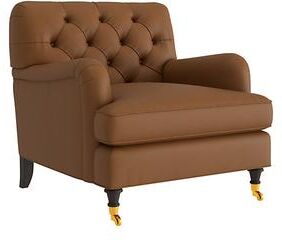Maggie Leather Chair - Saddle Leather, Saddle Sierra - Ballard Designs