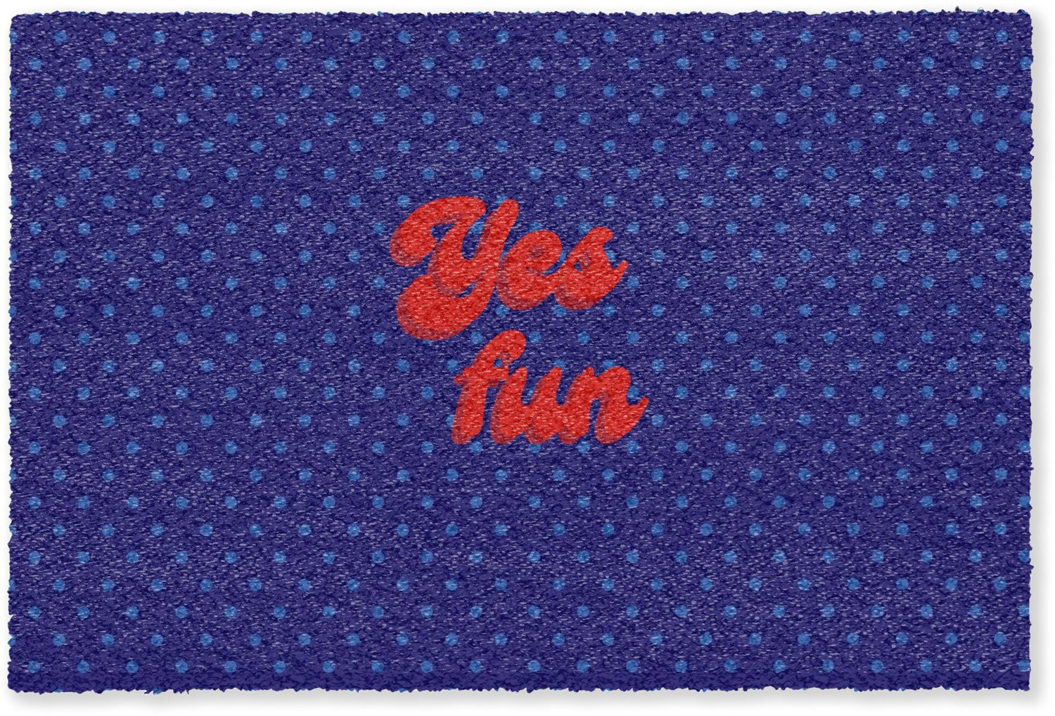 MuchoWow Deurmat Yes Fun met Stippen in Rood en Blauw - B/D: 180 x 120 cm
