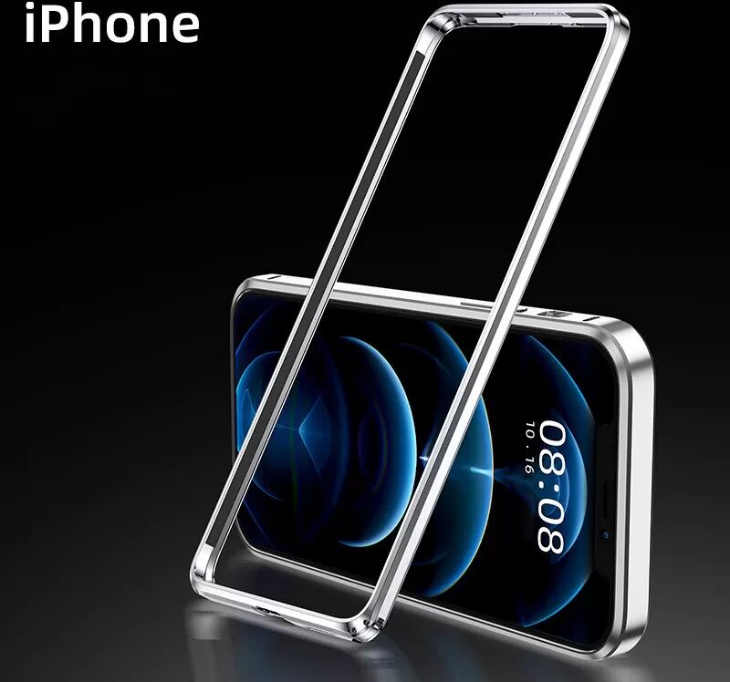 INF Aluminiumlegierung Bumper Case für iPhone 15 Plus Silber