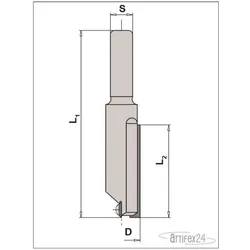 AKE WP Nutfräser Z1+1 HW-WP 22x30mm - 10003212