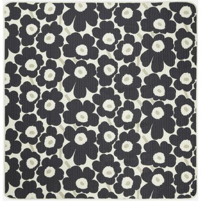 Tagesdecke MARIMEKKO "UNIKKO", schwarz (grau), B:260cm L:260cm, Baumwolle, Tagesdecken, passend zum Kissenbezug und Bettbezug UNIKKO