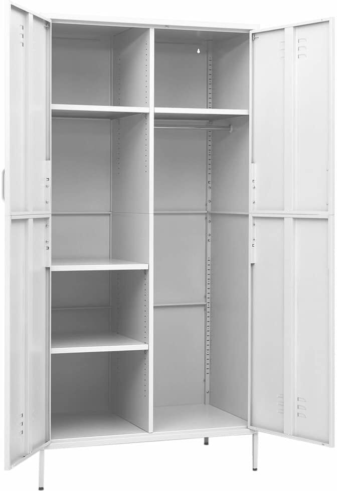 vidaXL Garde-robe Blanc 90x50x180 cm Acier