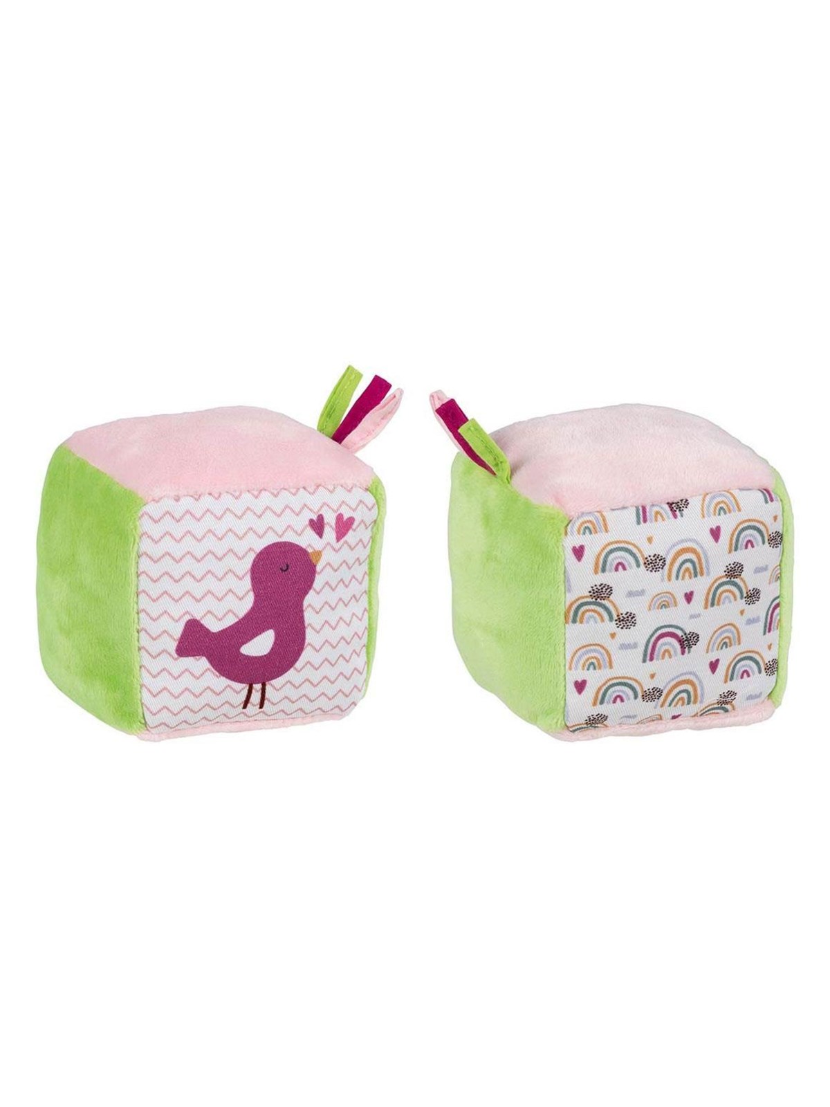 Goki Soft Cube with Crinkle Foil and Bell Bird