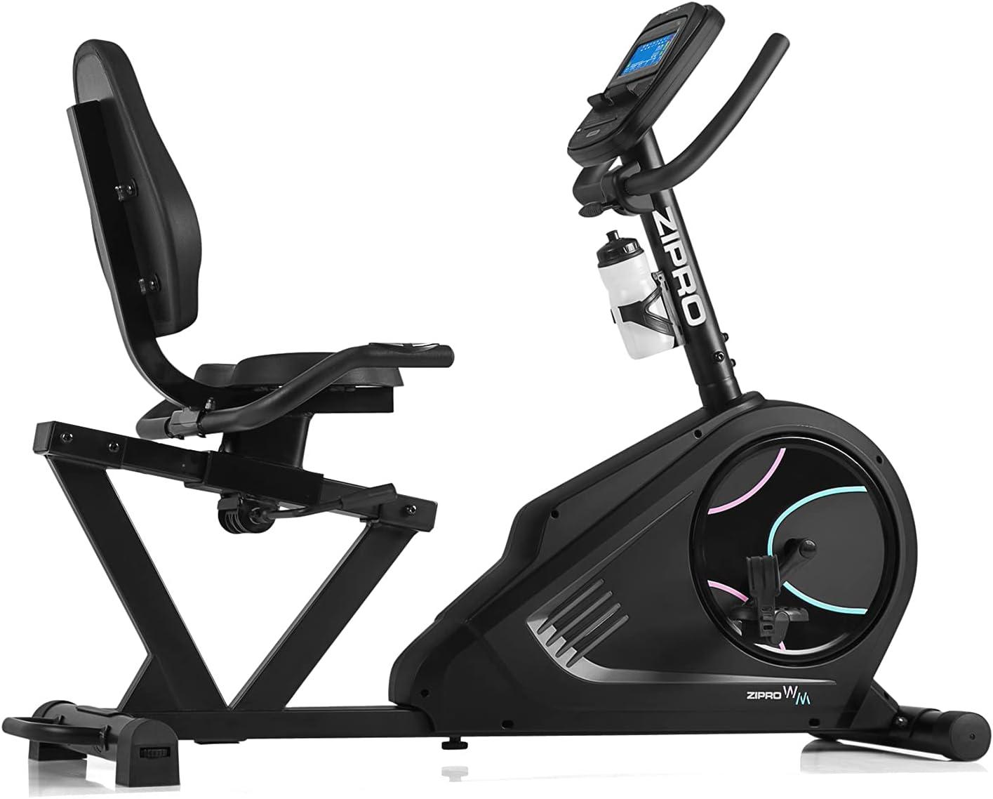 Zipro Liegeheimtrainer Ergometer Glow WM - Weißes Sitzfahrrad für Senioren & Reha Recumbent Bike mit App Elektrischer Widerstand Rückenschonend