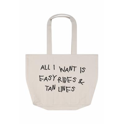 Tragetasche ANOTHER COTTON LAB "Another Cotton Lab Easy Rides Canvas Bag", Gr. onesize, beige (sanftes weiß), Baumwolle, Taschen